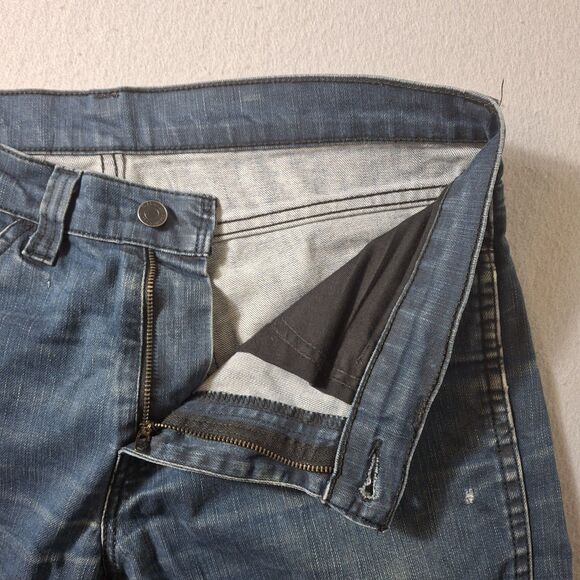 Levis 510 Jeans Mens 32x32 Blue Slim Straight Mid Rise Dark Wash Stretch Denim - Picture 9 of 13